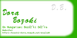 dora bozoki business card